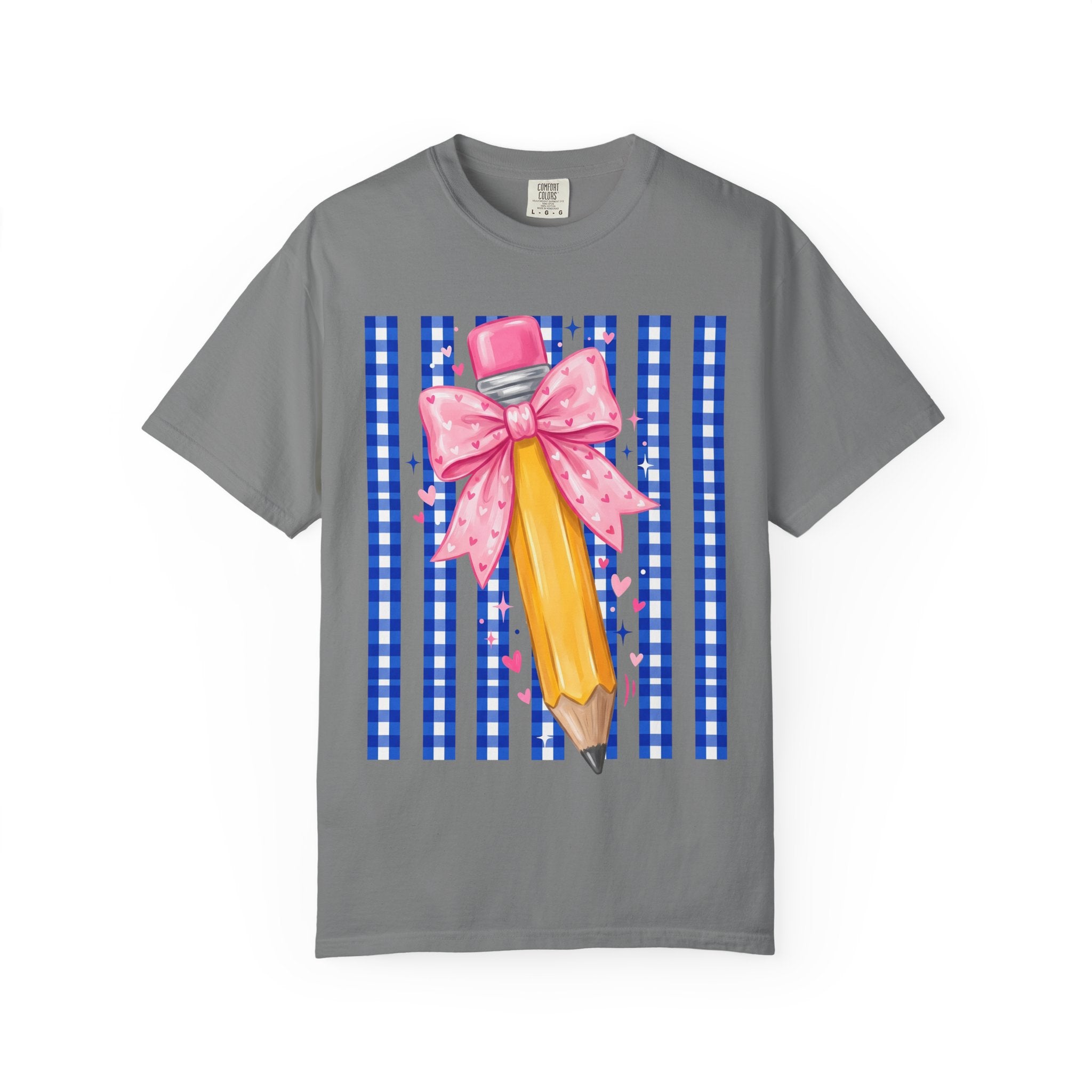 Pencil bow teacher T-shirt