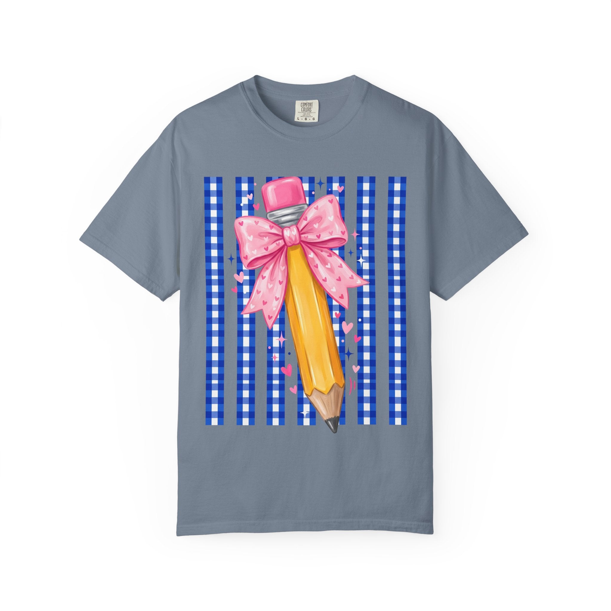 Pencil bow teacher T-shirt