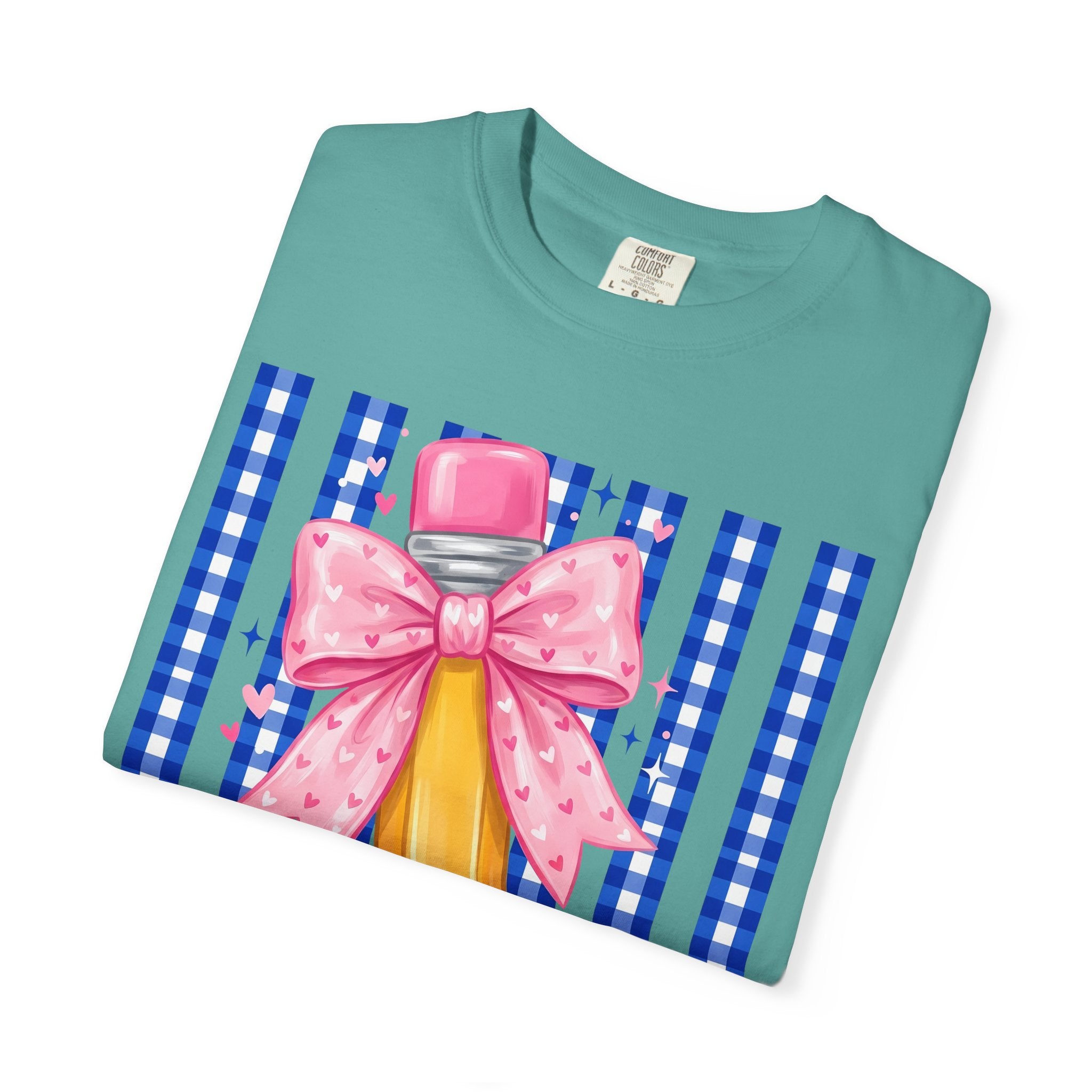 Pencil bow teacher T-shirt