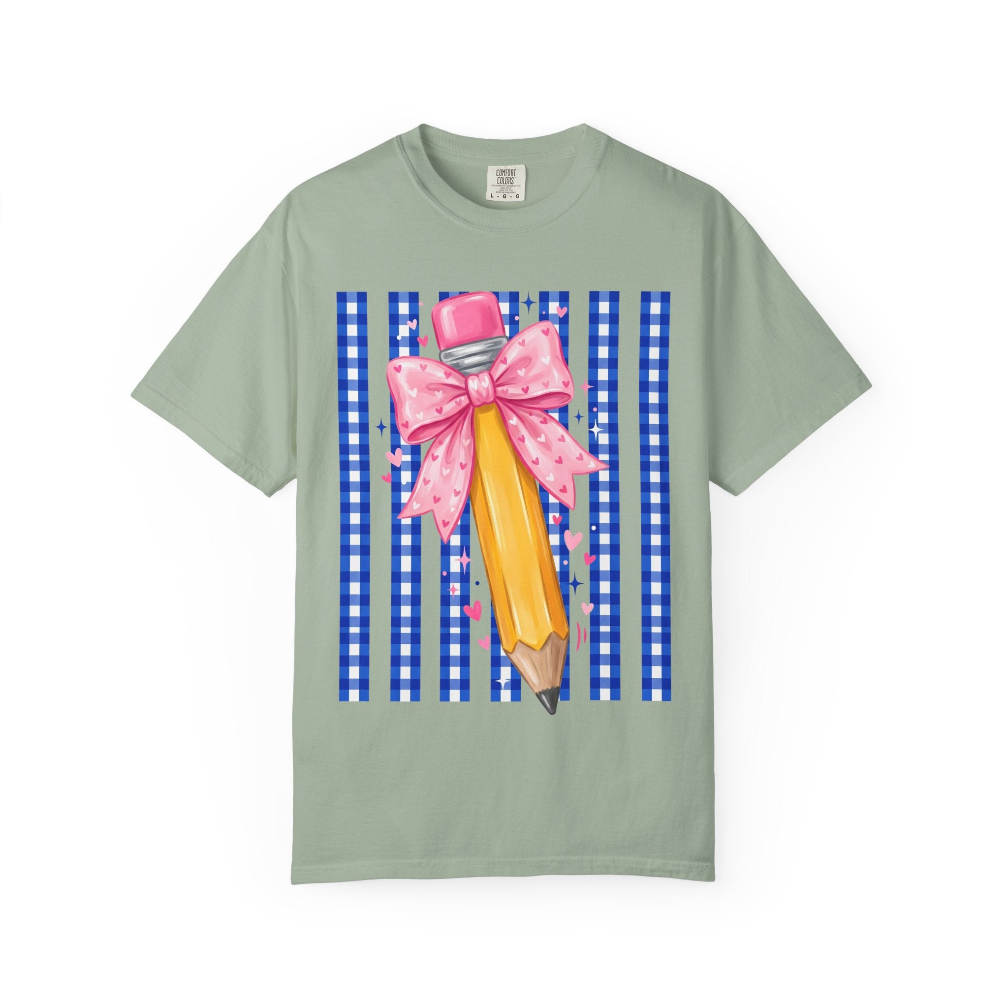 Pencil bow teacher T-shirt