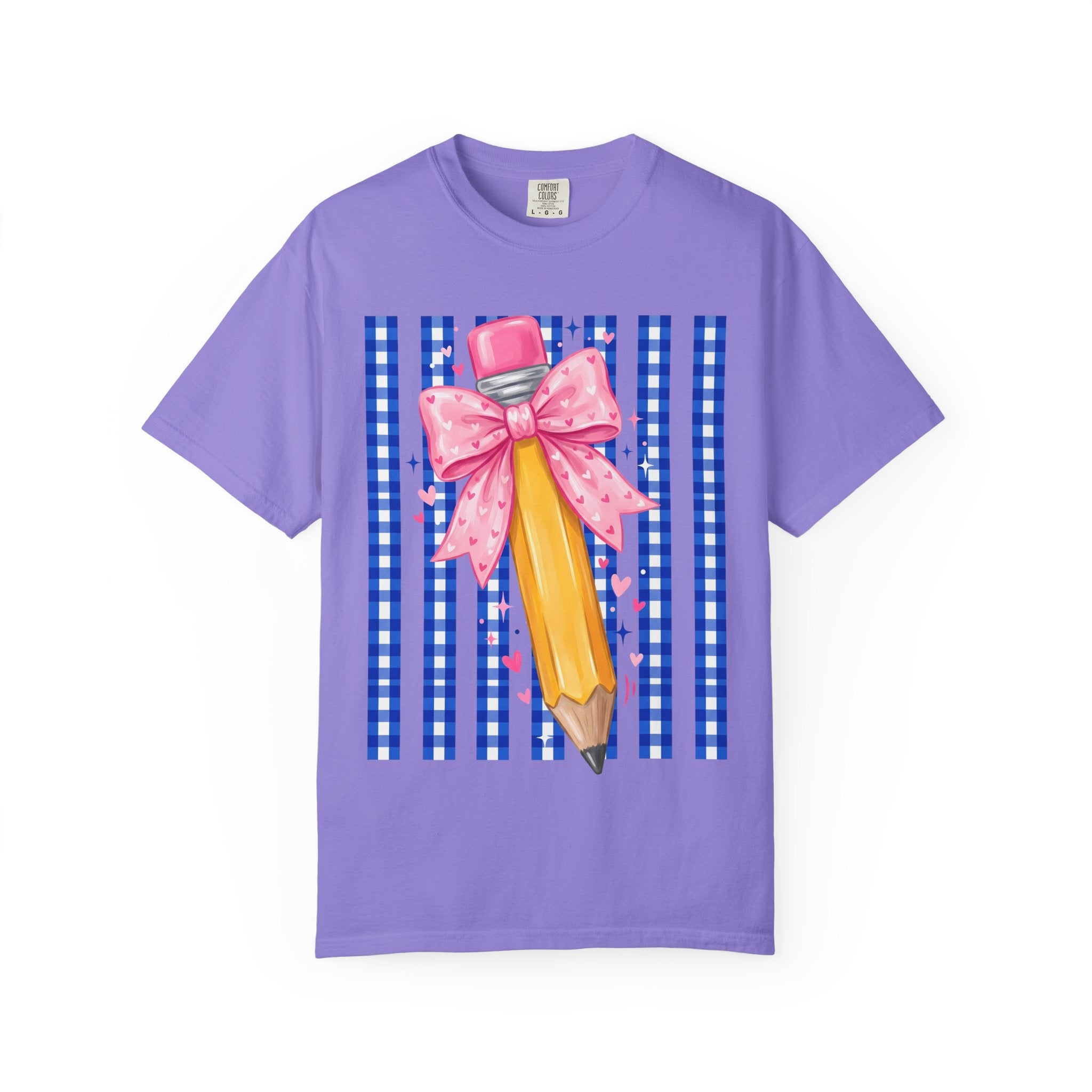 Pencil bow teacher T-shirt
