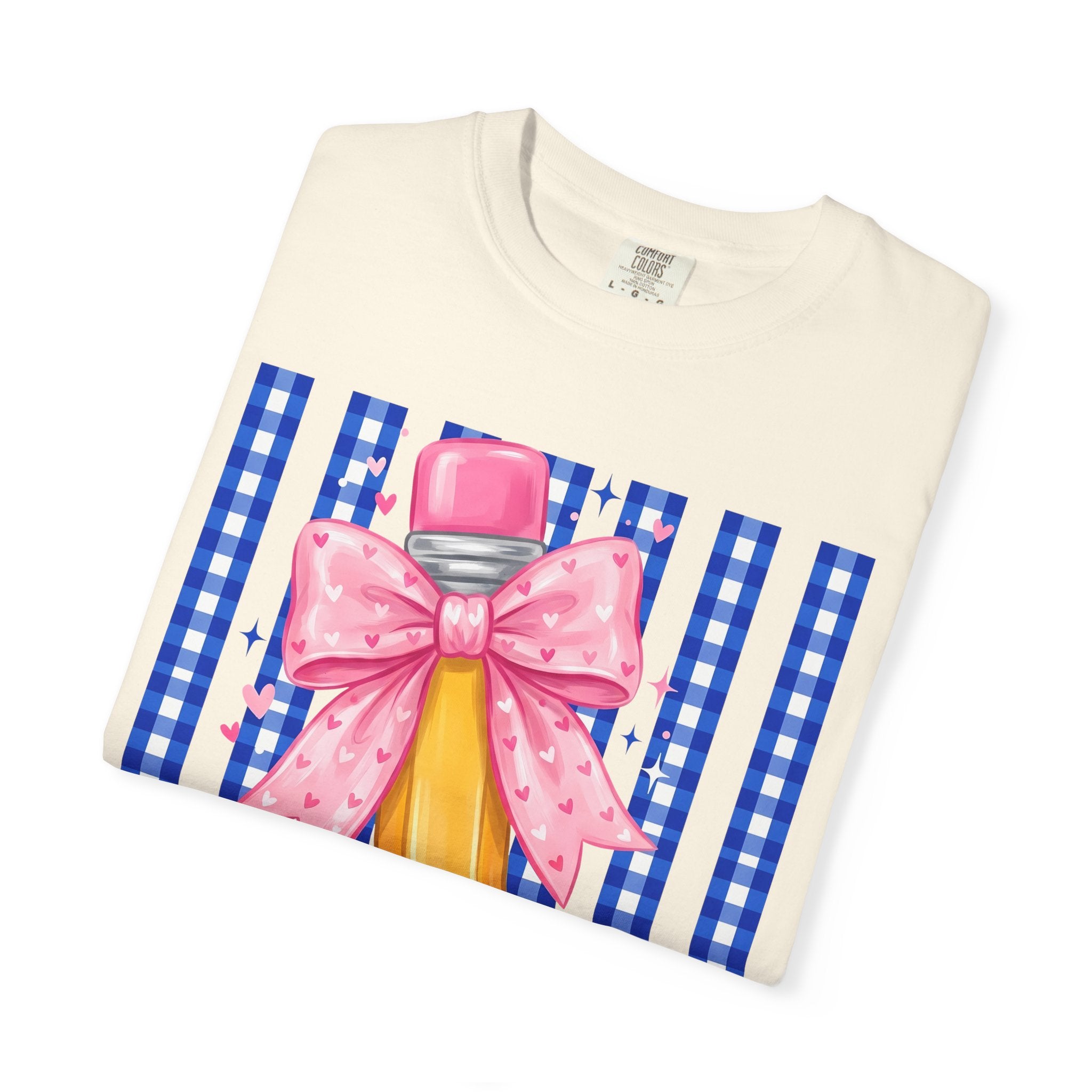 Pencil bow teacher T-shirt