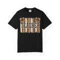 Teacher Leopard Print Striped T-Shirt