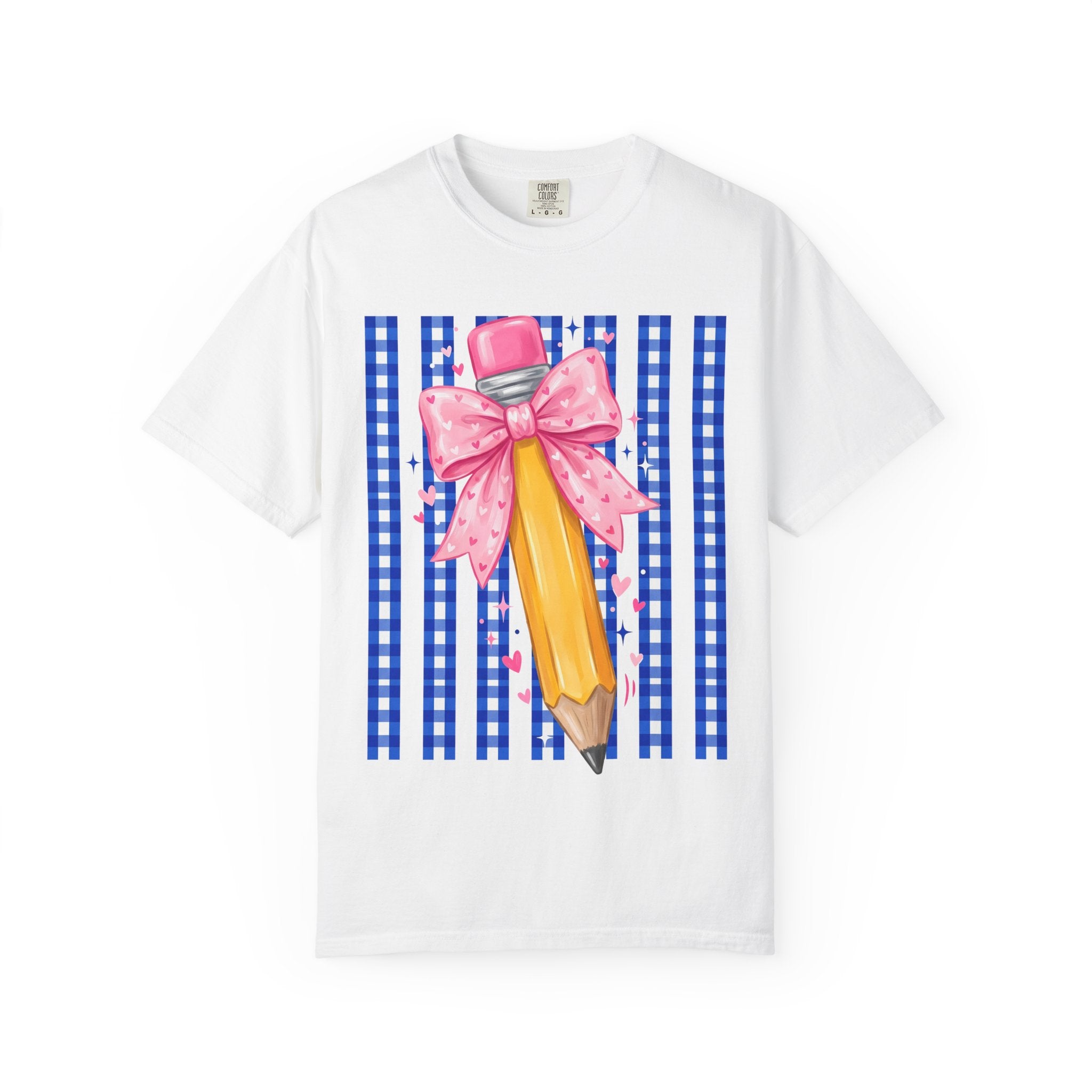 Pencil bow teacher T-shirt