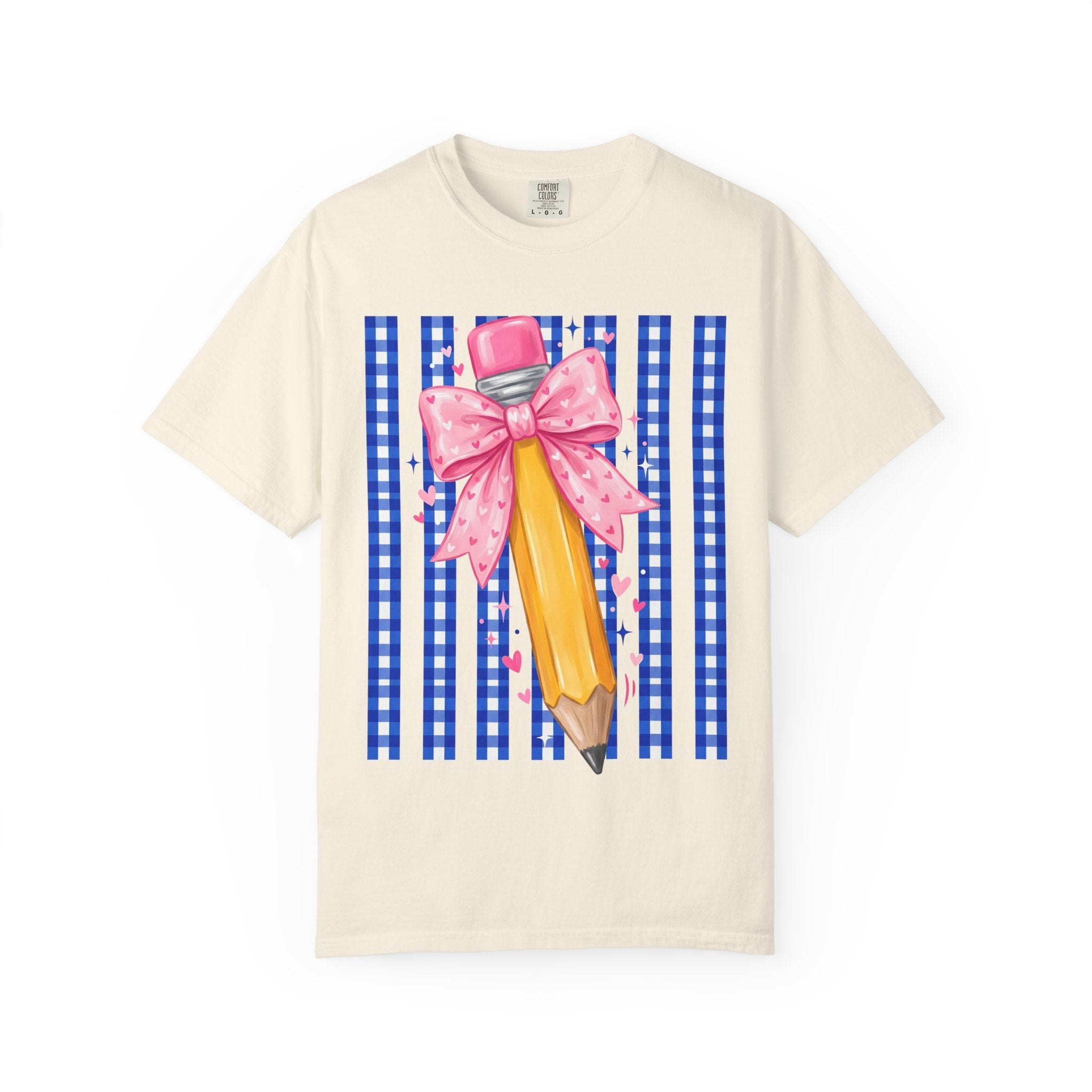 Pencil bow teacher T-shirt