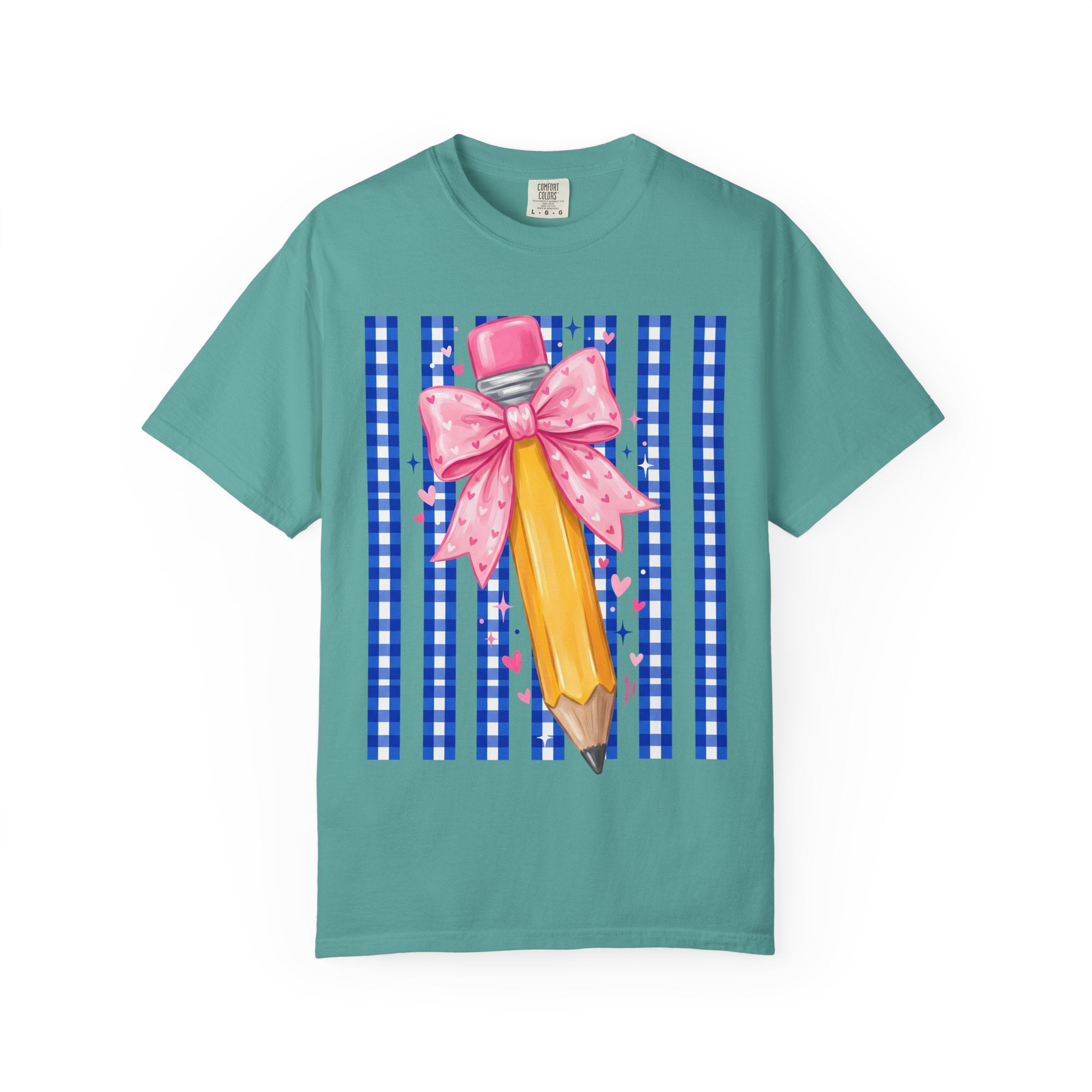 Pencil bow teacher T-shirt